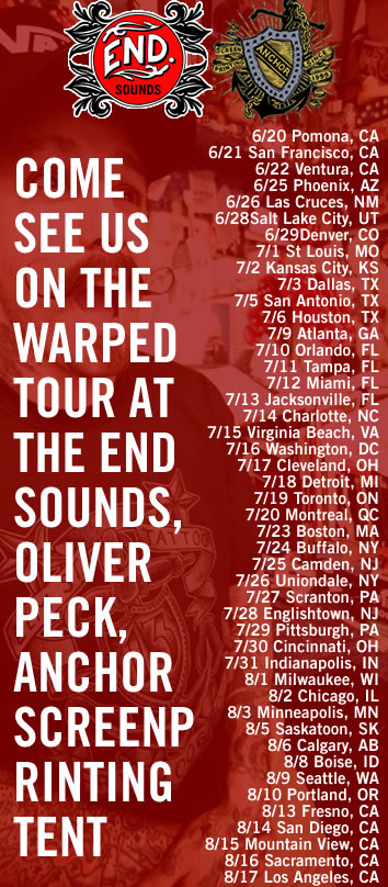 End Sounds - Vans Warped Tour 2008 Sponsor